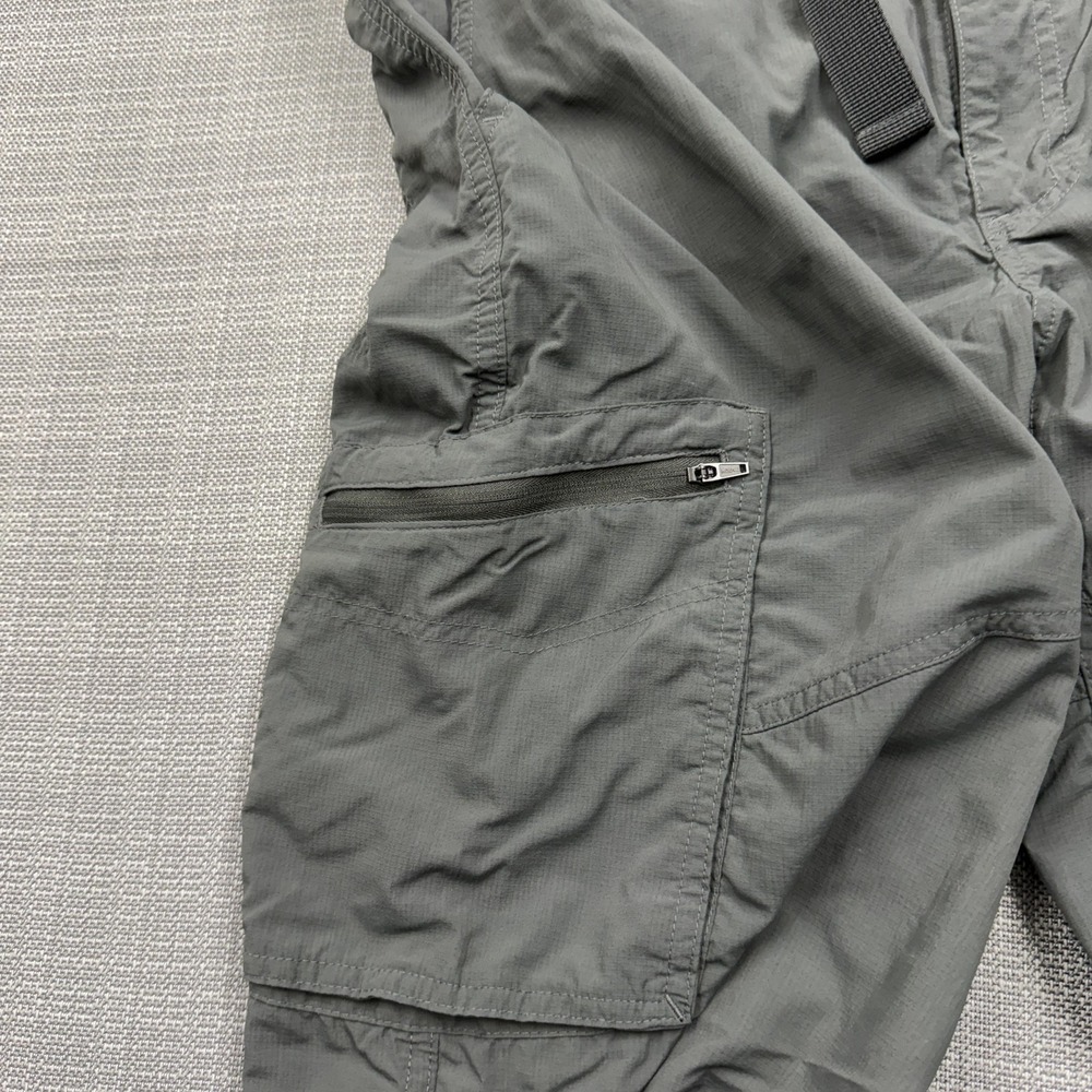 Columbia Omni-Shade Pants Mens 34x30 Gray Nylon Hiking Cargo Outdoor Belted - Picture 2 of 13